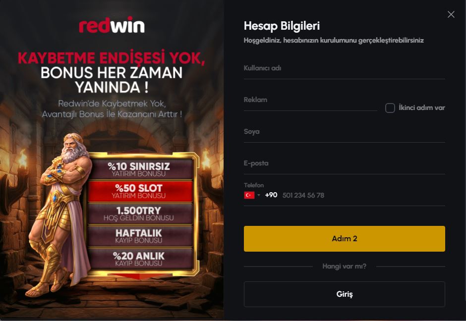 redwin üyelik